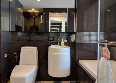 Modern bathroom with elegant fixtures and sleek design