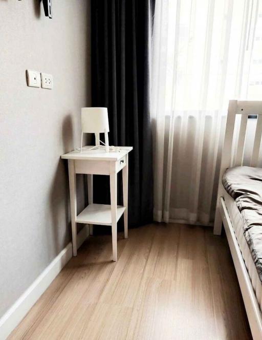 Cozy bedroom corner with natural light