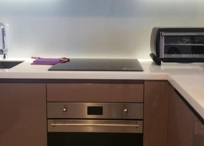 Modern kitchen interior with built-in appliances