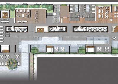 Architectural plan of a modern residential building showcasing layout and design