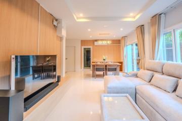 Spacious and modern living room with natural light