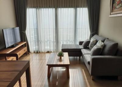 Cozy living room with modern furniture and natural light