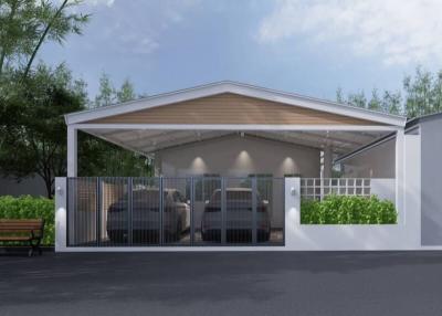 Modern carport with space for two vehicles