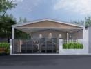 Modern carport with space for two vehicles