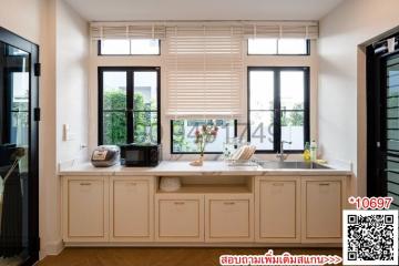 Modern kitchen interior with ample counter space