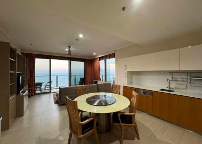 Spacious kitchen with modern amenities and ocean view