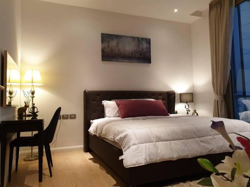 Cozy bedroom with elegant decor and warm lighting