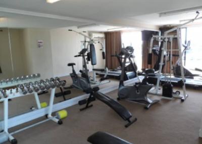 Home fitness center with various exercise machines