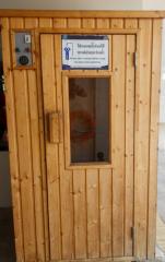 Wooden elevator in a building