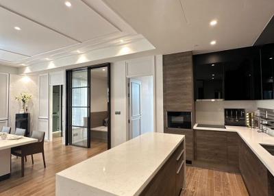 Spacious open concept living area with integrated kitchen and dining space
