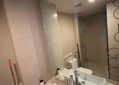 Modern Bathroom Interior with Shower Enclosure and Vanity