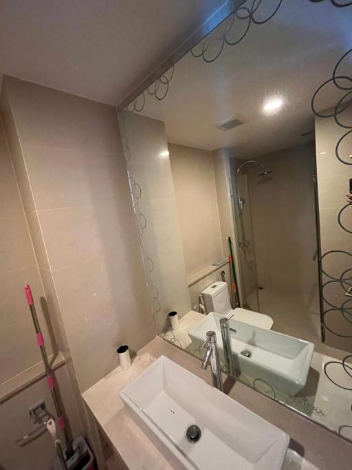 Modern Bathroom Interior with Shower Enclosure and Vanity