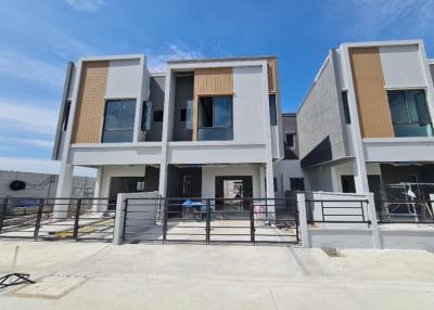 Modern two-story houses with unique facade design