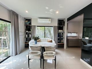 Modern and stylish living room with ample natural light