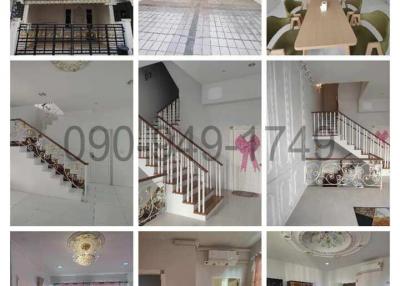 Collage of various house interiors and exterior