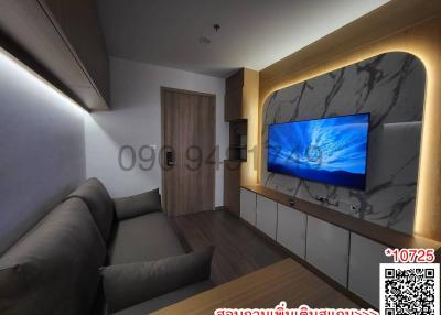 Modern living room interior with sofa and television