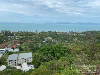 Panoramic view of a coastal area with buildings and lush vegetation