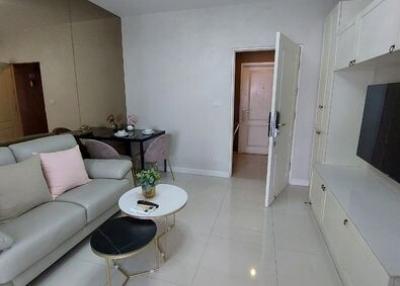 Modern living room with comfortable seating and sleek design