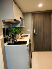 Modern Kitchen Interior with Stainless Steel Appliances