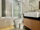 Modern bathroom interior with clean design