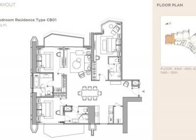 Magnolias Waterfront Residences  3 Bedroom Condo For Sale Near Icon Siam