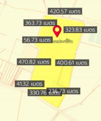 Map view of land plots with area labels