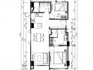 Architectural blueprint of a residential floor plan