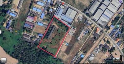 Aerial view of property land plot with markings