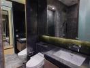 Modern bathroom with elegant marble finishing