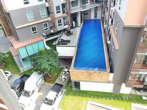 High-angle view of a residential building