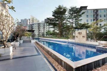 Residential complex with outdoor swimming pool and modern architecture