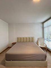 Minimalist bedroom with ample natural light