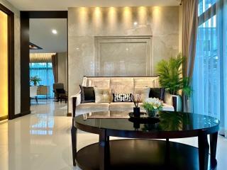 Elegant living room with modern furniture and tasteful decor