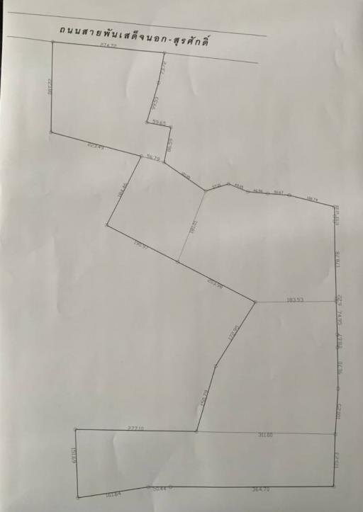 Architectural blueprint of a building layout