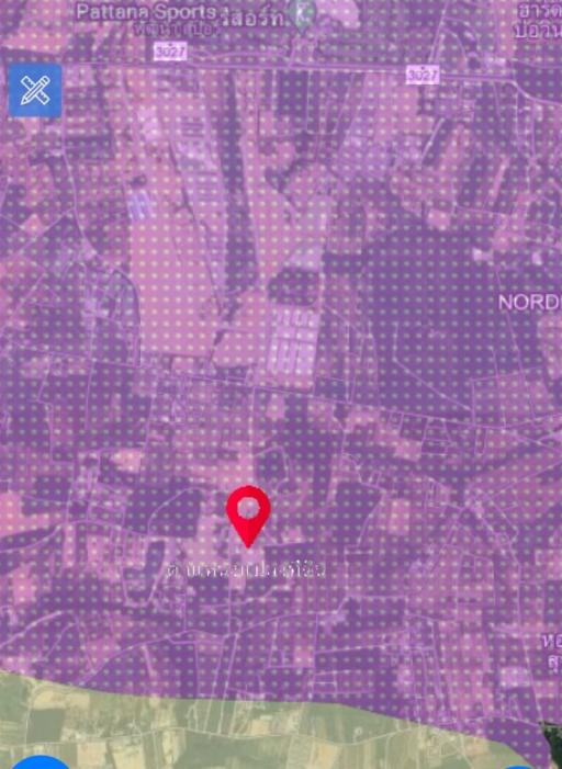 Map location pin over a digital map