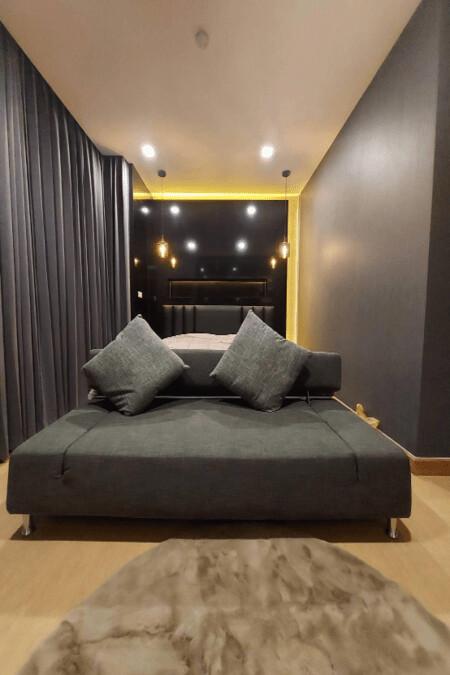 Elegant Bedroom with Modern Design and Soft Lighting