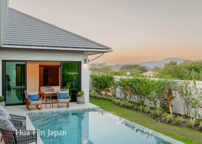 **Mint Condition!** 4 Bedroom Pool Villa inside Popular HHH8 Project with Spectacular Mountain View close to Banyan Golf in Hua Hin for Sale (Completed & Ready to Move in)