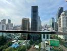 City view from a high-rise balcony