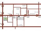 Illustrative map showing the location of a real estate property in relation to nearby landmarks and transport links