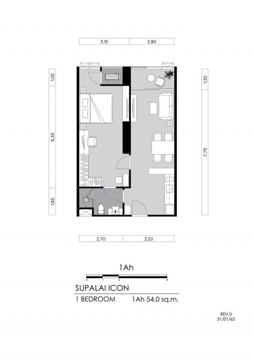 1-BR Condo at Supalai Icon Sathorn near MRT Si Lom