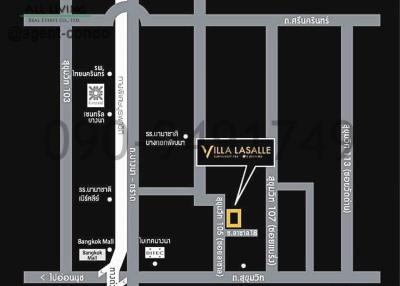 Map layout of Villa Lasalle area with surrounding streets and landmarks