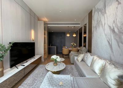 Elegant living room with modern furnishings and tasteful decor