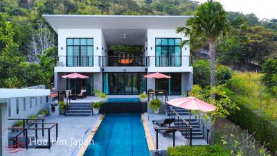 Beautiful 3 Bedroom Pool Villa With Stunning Sea And Mountain View for Sale Near Sai Noi Beach, Hua Hin (Fully Furnished)