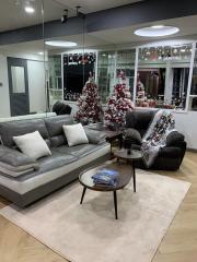 Cozy living room with Christmas decoration