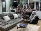 Cozy living room with Christmas decoration