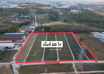 Aerial view of an expansive plot of land suitable for development or agriculture