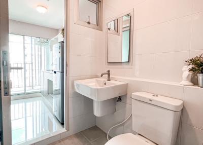 Bright and modern bathroom with window