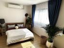 Cozy bedroom with natural light