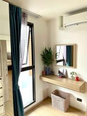 Cozy bedroom interior with natural light