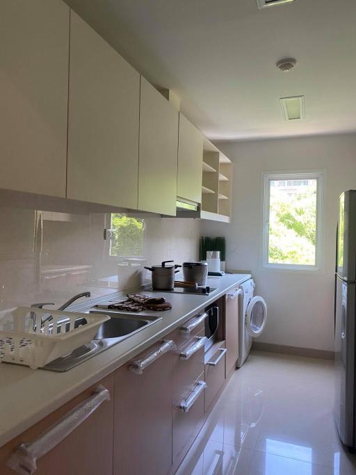 Modern kitchen with sleek cabinetry and stainless steel appliances